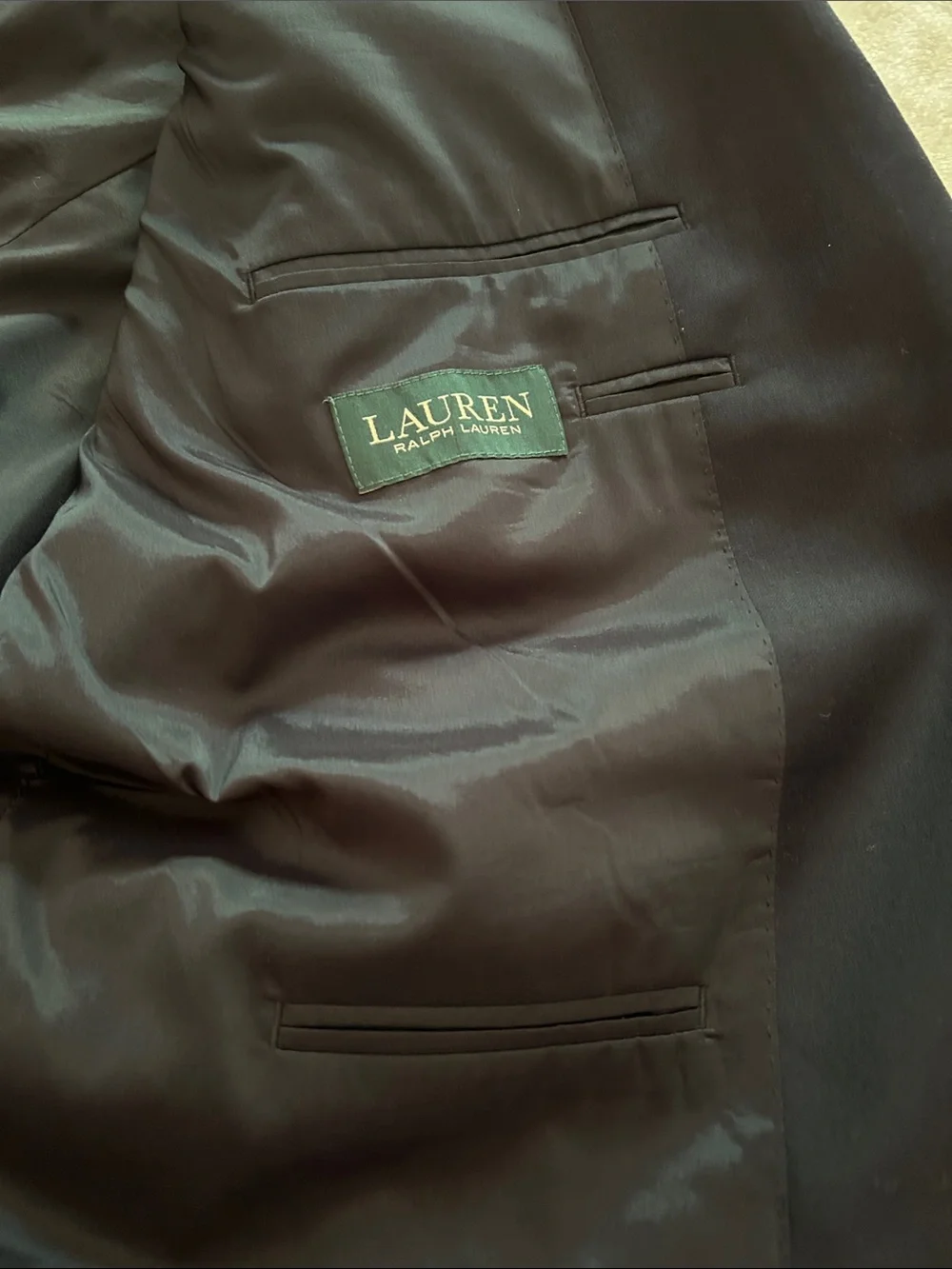 Lauren by Ralph Lauren Men's Classic Navy Blazer with Gold Buttons, 48R
